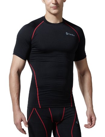 Tesla Men's Cool Dry Compression Baselayer Short Sleeve T Shirts R13