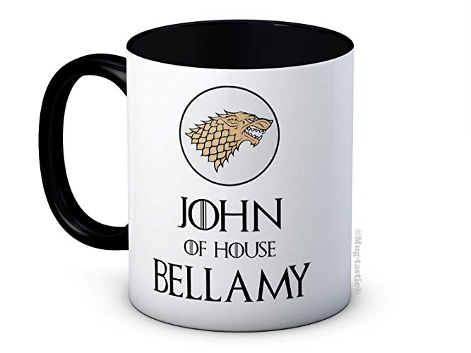 Your First Name & House Surname - Game of Thrones Inspired - Personalised - High Quality Ceramic Coffee Mug