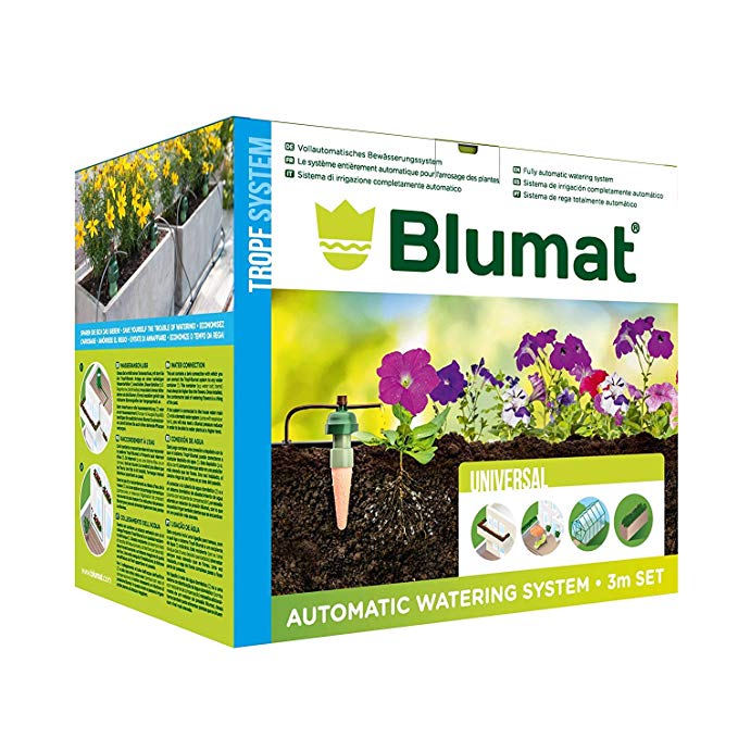 Blumat Tropf Medium Box Kit - Automatic, Moisture Sensing Irrigation for Up To 12 Plants - Great for Vacation Watering