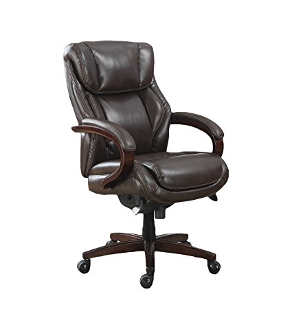 La-Z-Boy 45783 Bellamy ComfortCore Traditions Executive Office Chair, Coffee (Brown)