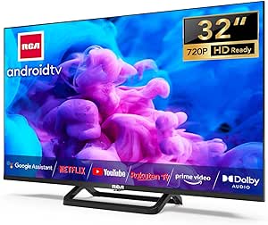 RCA Smart TV 32 Pulgadas LED HD Android Televisión con Google Assistant, Google Play Store, WiFi, Bluetooth, Chromecast Incorporado, Sintonizador Digital (DVB-T/T2-C-S/S2) - SRA32HQ1, 2024