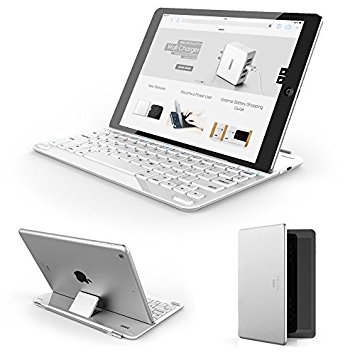 Anker Bluetooth Ultra-Slim Keyboard Cover for iPad Air 2 / Air with 6-Month Battery Life Between Charges and Comfortable Low-Profile Keys (White)