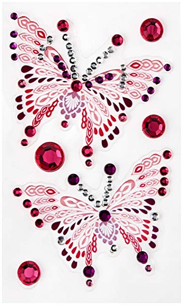 me & my BIG ideas Phone Bling Removable Cell Phone Embellishment, Bliss, Pink Butterflies