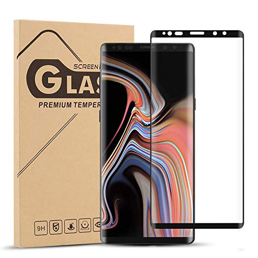 YISCOR Case Friendly Tempered Glass Screen Protector Samsung Galaxy Note 9 HD Clear