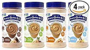 Peanut Butter & Co. Peanut Powder Variety Pack, Non-GMO Project Verified, Gluten Free, Vegan, 6.5 oz Jars (Pack of 4)
