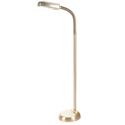 Natural Full Spectrum Sunlight Therapy Reading Floor Lamp by Lavish Home (Brass)