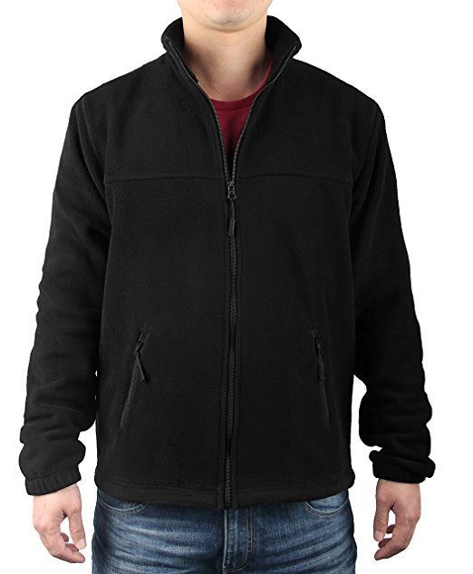 iLoveSIA Men's Full Front Zip Fleece Casual Lightweight Jacket 5451