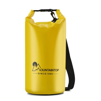 Mountaintop 5L/10L/20L Lightweight Waterproof Dry Bag Floating Dry Gear Bags for Boating,Kayaking,Fishing,Beach,Swimming and Snowboarding with Shoulder Strap