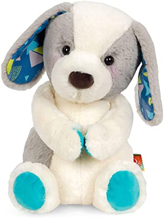 B. Toys – Happy Hues – Candy Pup – Huggable Dog Stuffed Animal Toy – Soft & Cuddly Plush Puppy – Washable – Newborns, Toddlers, Kids