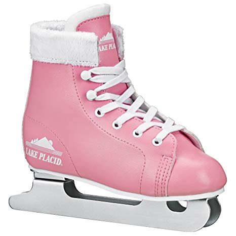 Lake Placid Starglide Girl's Double Runner Figure Ice Skate, Pink/White
