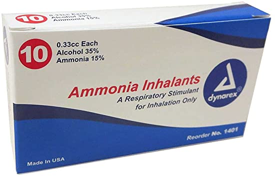 Dynarex Ammonia Inhalants, 33 Cc, 10 Ampules - (Pack of 3)