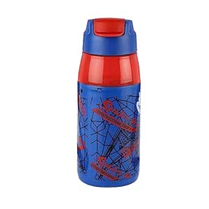 CELLO Puro Steel-X Hydra Kid 600 Water Bottle | PU Insulation | School Bottle | Picnic Bottle | Cold Insulation | Leak Proof | Kids Bottle | Easy to Carry | Spiderman Print | 520ml | Blue