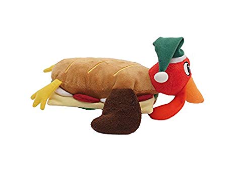Rosewood Plush Turkey Club Sandwich Dog Toy, 9.5-Inch