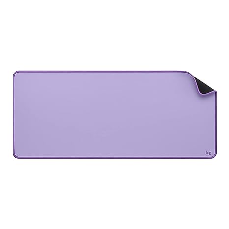 Logitech Desk Mat - Studio Series, Multifunctional Large Desk Pad, Extended Mouse Mat, Office Desk Protector with Anti-Slip Base, Spill-Resistant Durable Design-Lavender, (956-000032)