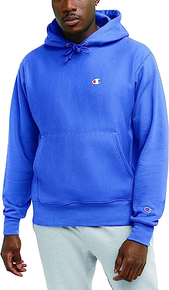 Champion Men's Hoodie, Reverse Weave Fleece Comfortable Pullover Sweatshirt for Men, C Logo