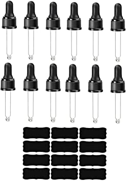 Droppers for Essential Oils | 5ml Dropper for Essential Oils Compatible With Essential Oil Bottles | Set of 12