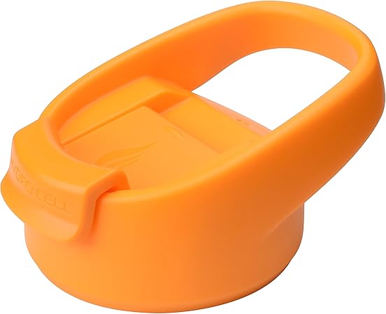 HYDRO CELL Easy Sip Coffee Cap for Wide Mouth Water Bottles - BPA Free Flip Top Replacement Lid - 64 oz, 40 oz, 32 oz, 24 oz, 18 oz, 14 oz. Sports Top Accessories (Orange Coffee Cap, 14oz-64oz)