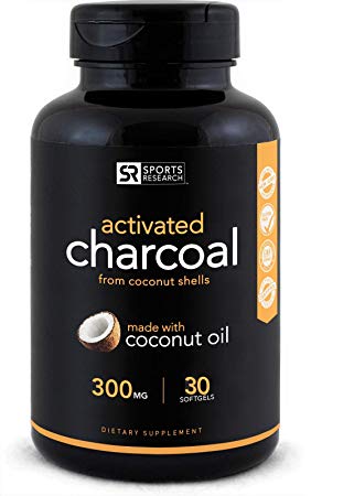 Coconut Activated Charcoal Liquid softgels | Fast detoxing for Better Digestion | Non-GMO & Gluten Free