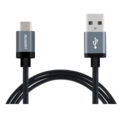 Suaoki 66ft Micro USB Type C Nylon Braided Phone Charging Cable with Aluminum Connector 24A Max Current USB 31 Type C to USB Type A