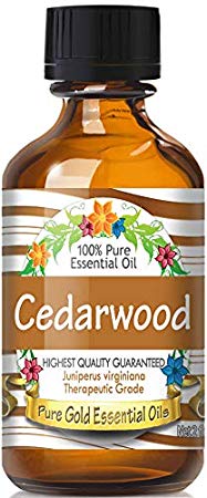 Cedarwood Essential Oil (100% Pure, Natural, UNDILUTED) 60ml - Best Therapeutic Grade - Perfect for Your Aromatherapy Diffuser, Relaxation, More!
