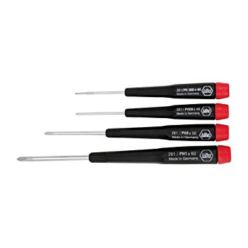 Wiha 26194 Screwdriver Set, Phillips With Precision Handles, 4 Piece