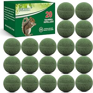 20Pack Squirrel Repellent Outdoor, Chipmunk Repellent Outdoor,Rodent Repellent,Squirrel Repellent for Attic and Cars Engines