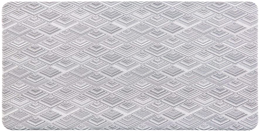 Home Dynamix Forever Woven Anti-Fatigue Kitchen Mat, 20"x39", Light Gray Diamond