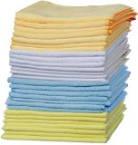 OxGord Microfiber Cleaning Cloth - 32pc Pack Bulk - Duster Rag Sponge for Car Wash Auto Care Thick Large for Glasses Kitchen Dish