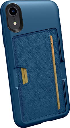 Silk iPhone XR Wallet Case - Wallet Slayer Vol. 2 [Slim Protective Kickstand] Credit Card Holder for Apple iPhone 10R - Blues on The Green