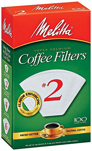 Melitta USA INC 622712 Cone Coffee Filters 100 Count - No. 2