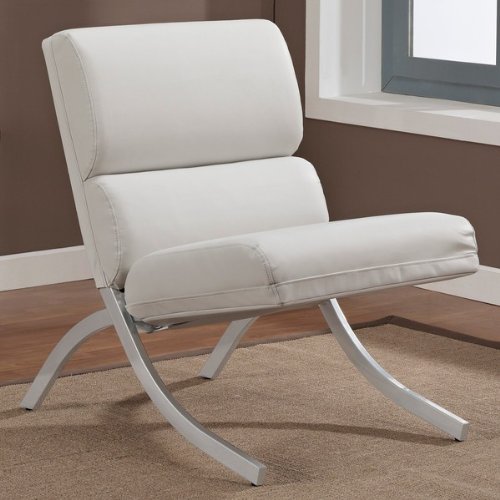 Contemporary/Modern Unique Faux,Bonded Leather Foam Chair (White)