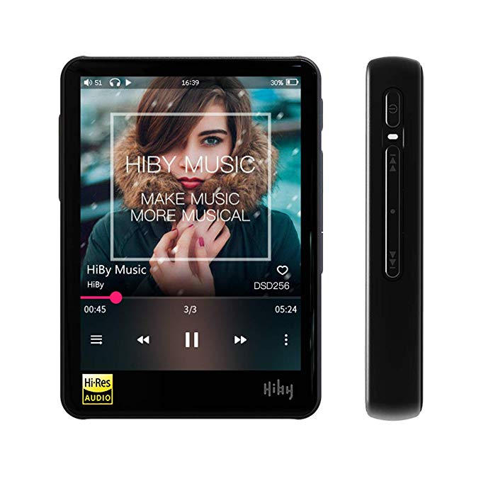 HiBy R3 Portable HiFi Music Player Bluetooth MP3 Player High Resolution Audio Player (Black)