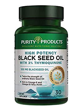 High Potency Black Seed Oil | Double Strength & Cold Pressed | 3% Thymoquinone | 500 mg Black Cumin Seed Oil | Omega 6 + 9 Essential Fatty Acids | 30 Mini Softgels - Easy to Swallow, Just One Per Day!