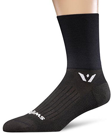 Swiftwick - Aspire FOUR, Quarter Crew Compression Socks for Trail Running and Cycling