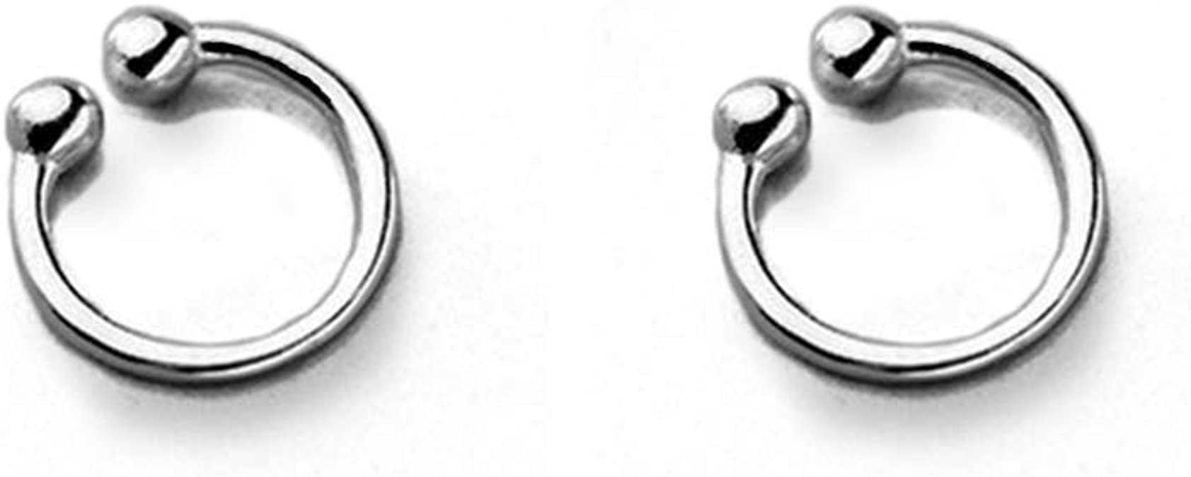 Minimalist Ear Cuff Wrap Clip On Earrings Sterling Silver for Non Pierced Ear Cartilage Simple Small Tiny Hoop Huggie Earring for Women Girls Hypoallergenic