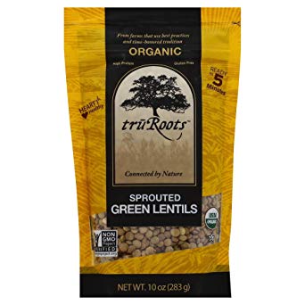 truRoots Organic Sprouted Green Lentils, 10 oz