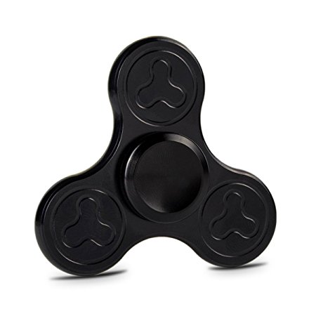 Opard Tri Fidget Spinner R188 Bearing Plum Blossom Hand Spinning Toy for Child and Adult (Black)