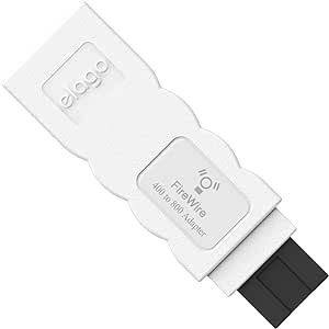 elago Adaptateur FireWire 400 vers 800 compatible avec Mac Pro, MacBook Pro, Mac Mini, iMac et autres ordinateurs - Blanc