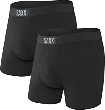 SAXX Men's Underwear – VIBE Super Soft Boxer Briefs with Built-In Pouch Support – Pack of 2, Underwear for Men