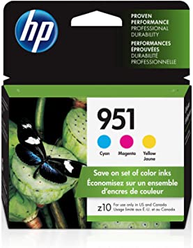 HP 951 | 3 Ink Cartridges | Cyan, Magenta, Yellow | CN050AN, CN051AN, CN052AN