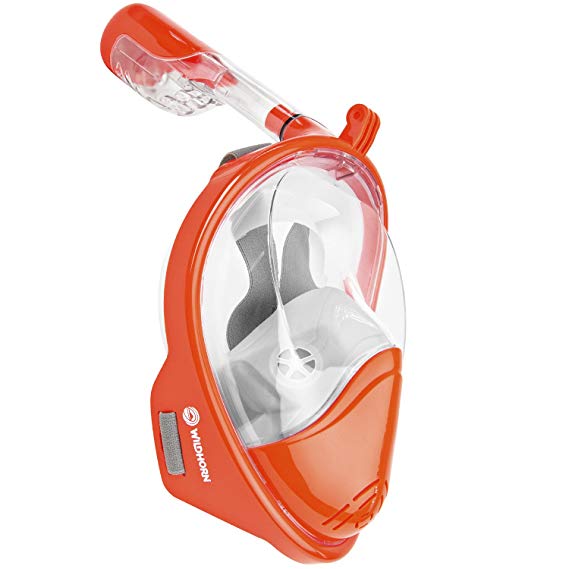 WildHorn Outfitters Seaview 180° Full Face Snorkel Mask With EVA Case