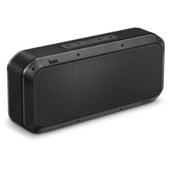 Bluetooth Speaker,Divoom® Voombox Party Portable Rugged and Water Resistant Bluetooth 4.1 Wireless Speakers in 20w Output Strong bass with NFC Function. Built-in Microphone for Handsfree Calling, Great for indoor/outdoor, with Elegant gift retail package ( Black)
