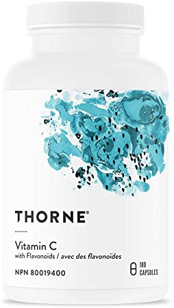 Thorne Research - Vitamin C with Flavonoids - Blend of Vitamin C and Citrus Bioflavonoids from Oranges, the Way They're Found Together in Nature - 180 Capsules