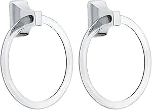 Moen P5500 Contemporary-Towel Ring, Chrome,Small (Pack of 2)