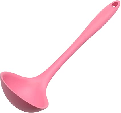 Chef Craft Premium Silicone Cooking Ladle, 11.25 inch, Pink