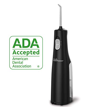 Waterpik Cordless Water Flosser, Battery operated & Portable for Travel & Home, ADA Accepted Cordless Express, Black WF-02