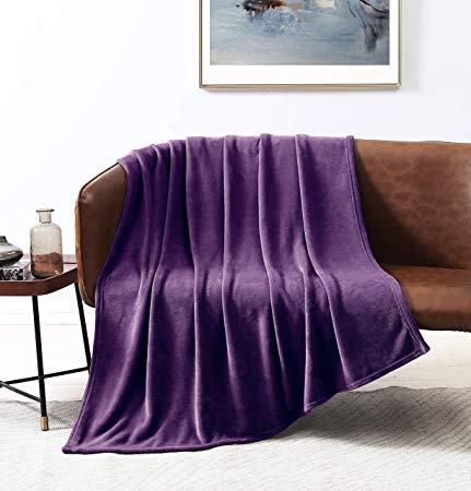 Love's cabin Flannel Fleece Blanket Twin Size Purple Throw Blanket for Couch, Extra Soft Double Side Fuzzy & Plush Fall Blanket, Fluffy Cozy Blanket for Adults Kids or Pet (Lightweight,Non Shedding)