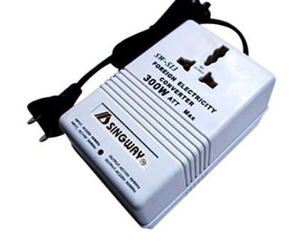 Multiple Functions 300 Watts International Travel Voltage Converter For 220V To 110V Or 110V To 220V AC 55 / 60HZ, Ideal For Laptops, Camera, Iphones, Blackberry, iPod And Other Watts Below 200W Devices-White
