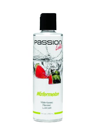 Passion Lubes Water Based Flavored Lubricant, Licks Watermelon, 8 oz