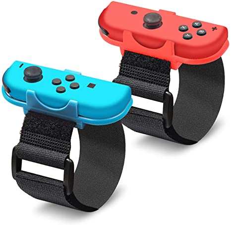 EEEKit Wrist Dance Band Compatible with Nintendo Switch Joy Cons Controller Game Just Dance 2020/2019, Adjustable Elastic Strap Compatible with Joy-Cons, 2 Pack (Fit for 3.15-7.5 inches Wrist)